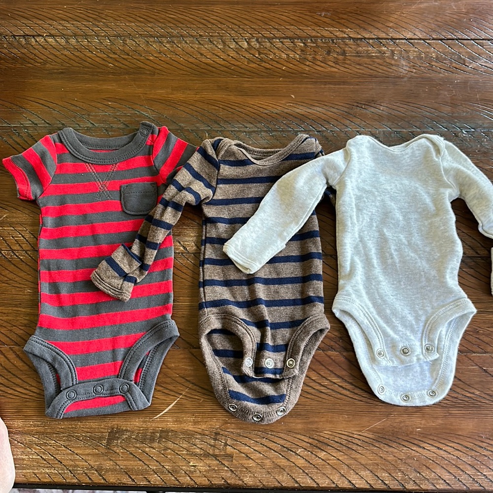 3 preemie onesies